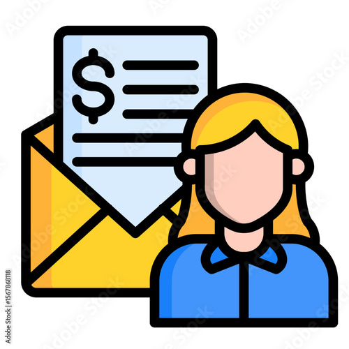 Employee Payslip  Icon Element For Design