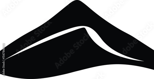 sand dune on white background.eps