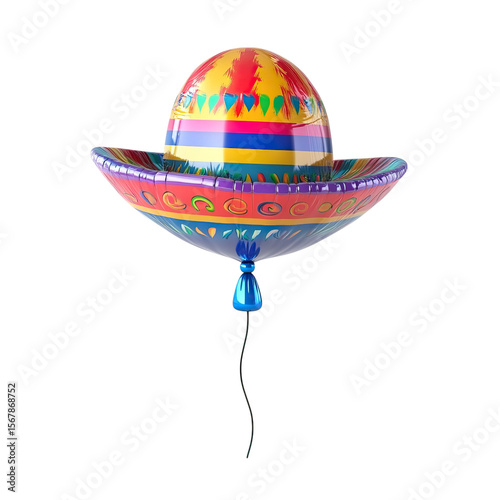 Vibrant Sombrero Balloon: Fiesta Decorations & Party Supplies
