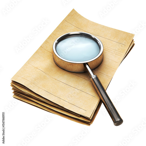 magnifying glass on book