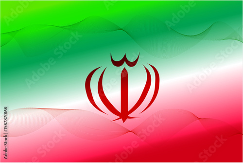 Flag of Iran. flag of republic islam iran.