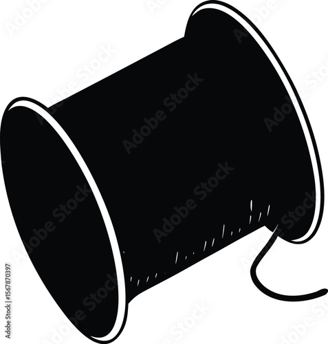 spool of thread on white background.eps