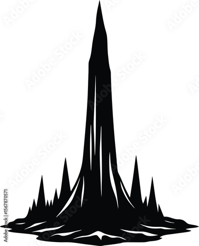 stalagmite on white background.eps