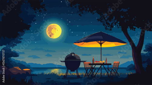 Picturesque Evening at Outdoor Bar