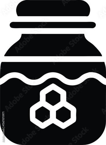 Honey Jar Silhouette food container