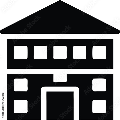 Industrial Warehouse Building Silhouette structure