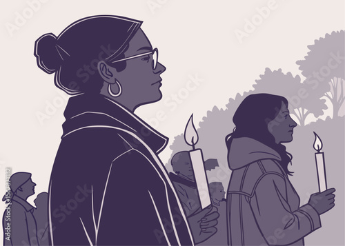 Solemn Candlelight Vigil A Community United in Remembrance and Hope for a Brighter Future People