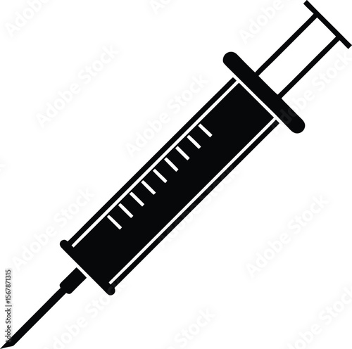 syringe on white background.eps
