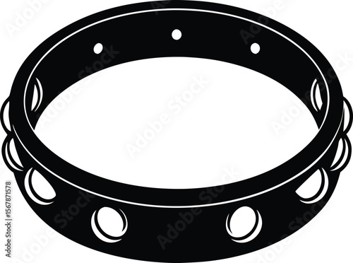 tambourine on white background.eps