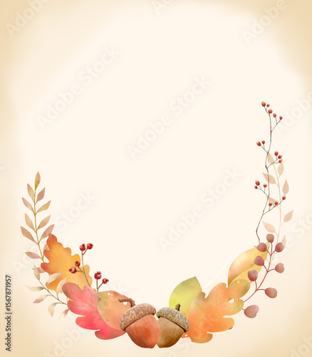 autumn leaves frame