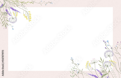frame with flowers