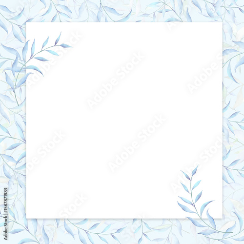 frame with leaves