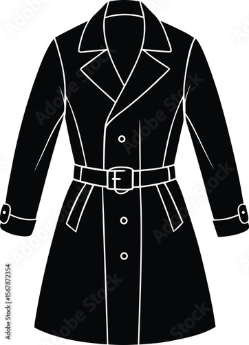 trench coat on white background.eps