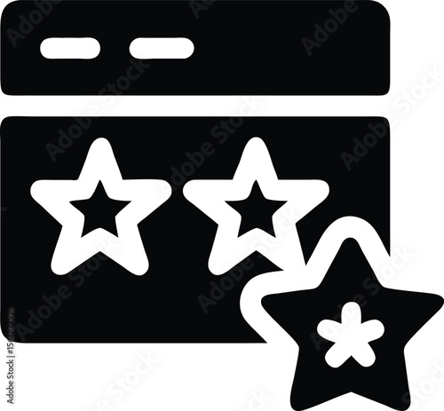 Star rating evaluation icon symbol