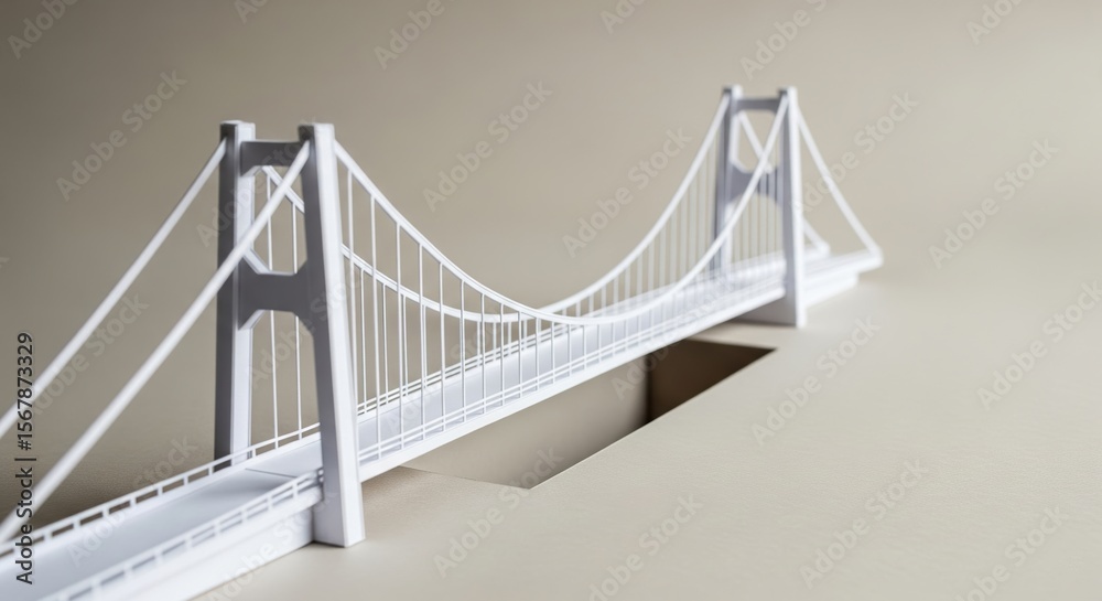 Obraz premium model, bridge, architecture, paper, engineering