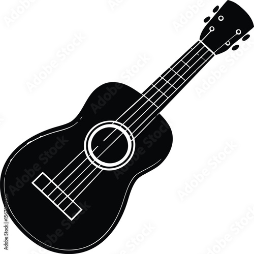 ukulele on white background.eps