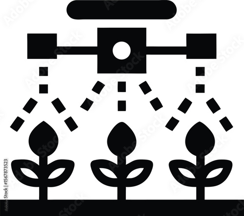 Water sprinkler system icon irrigation agriculture