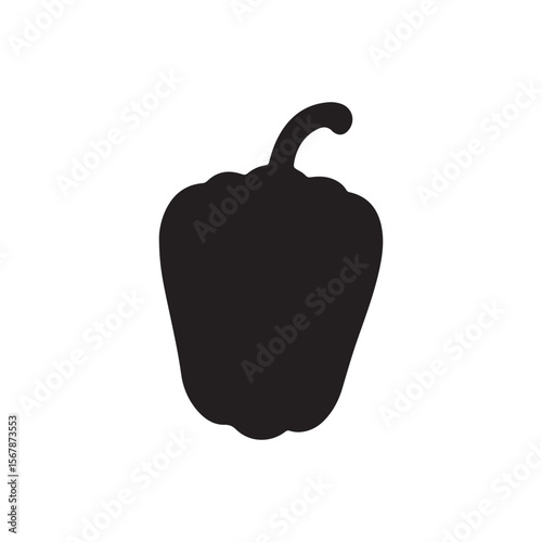 Paprika peppers simple vector icon  on white background