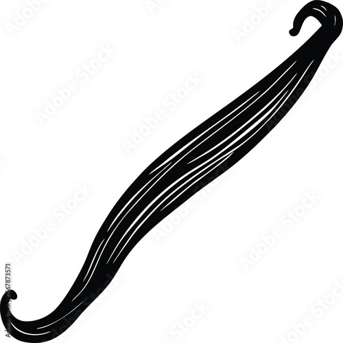 vanilla bean on white background.eps