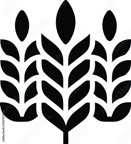 Wheat stalk silhouette grain agriculture