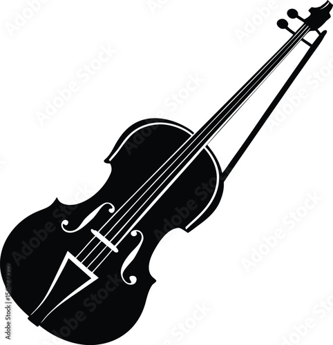 violin bow on white background.eps