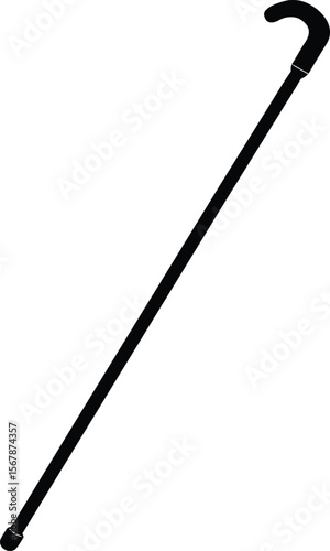walking stick on white background.eps