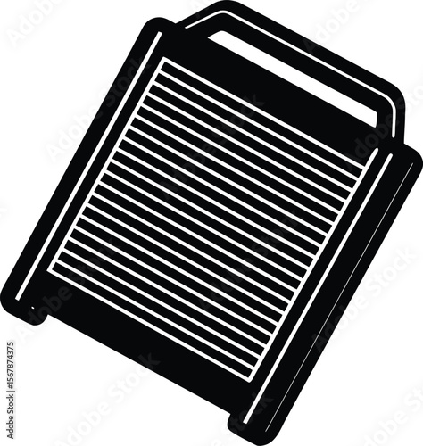 washboard on white background.eps