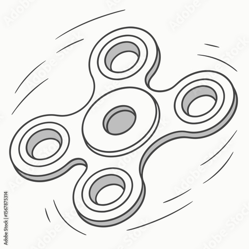 Spinning fidget toy with motion lines fidget spinner