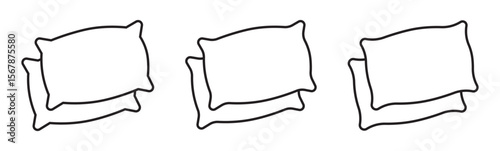 pillow icon vector design template elegant style. Pillow icon symbol for apps and websites. Pillow sign and symbol. Comfortable fluffy pillow. Pillow icon vector. Pillow sign and symbol.
