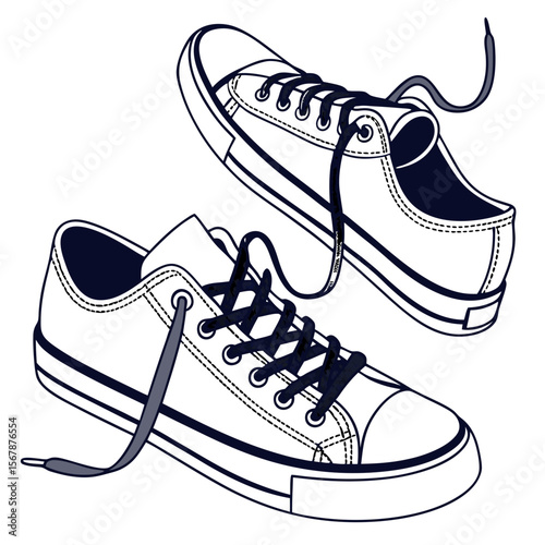 White canvas sneakers with dark laces shoes footwear