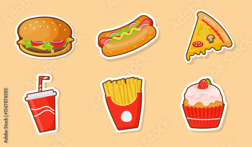 fast food stickers