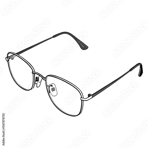 Wireframe Eyeglasses With Clear Lenses spectacles eyewear
