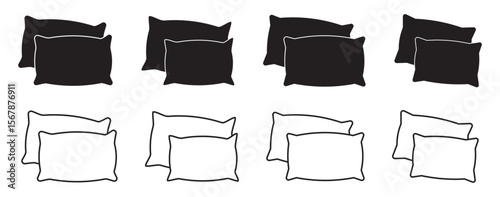 pillow icon vector design template elegant style. Pillow icon symbol for apps and websites. Pillow sign and symbol. Comfortable fluffy pillow. Pillow icon vector. Pillow sign and symbol.
