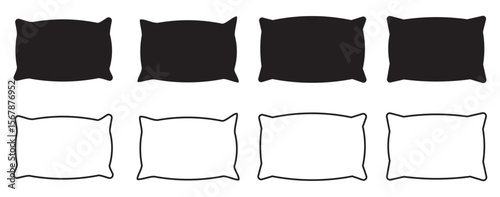 pillow icon vector design template elegant style. Pillow icon symbol for apps and websites. Pillow sign and symbol. Comfortable fluffy pillow. Pillow icon vector. Pillow sign and symbol.