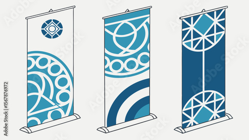 Editable Banner Templates for Digital Marketing Modern Geometric Designs