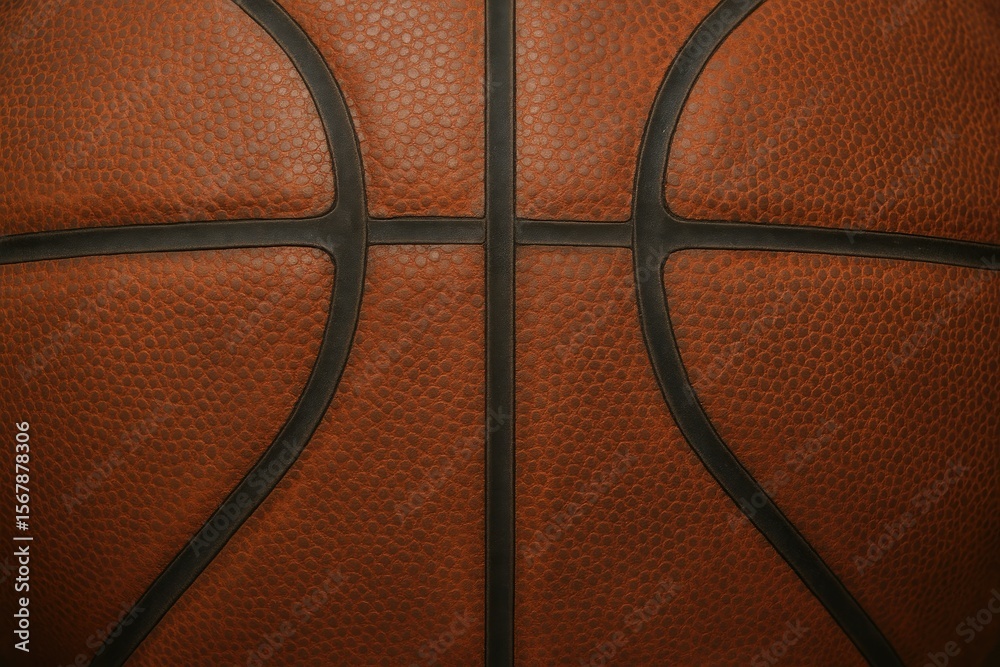 Obraz premium Detailed shot of a vintage leather basketball