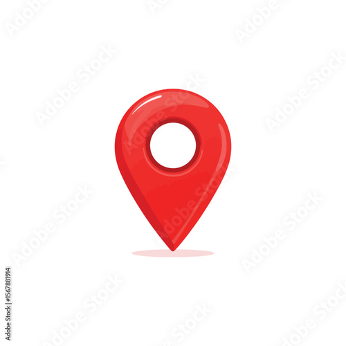 Map Location Pin Vector Icon.