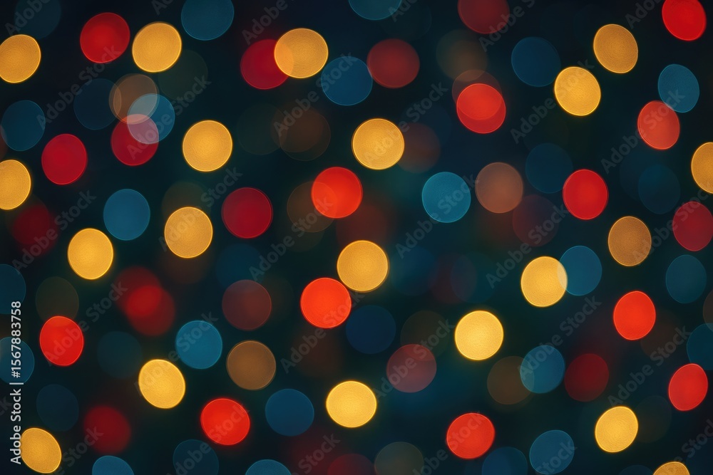 Fototapeta premium Vibrant Bokeh Effect with Festive Christmas Theme