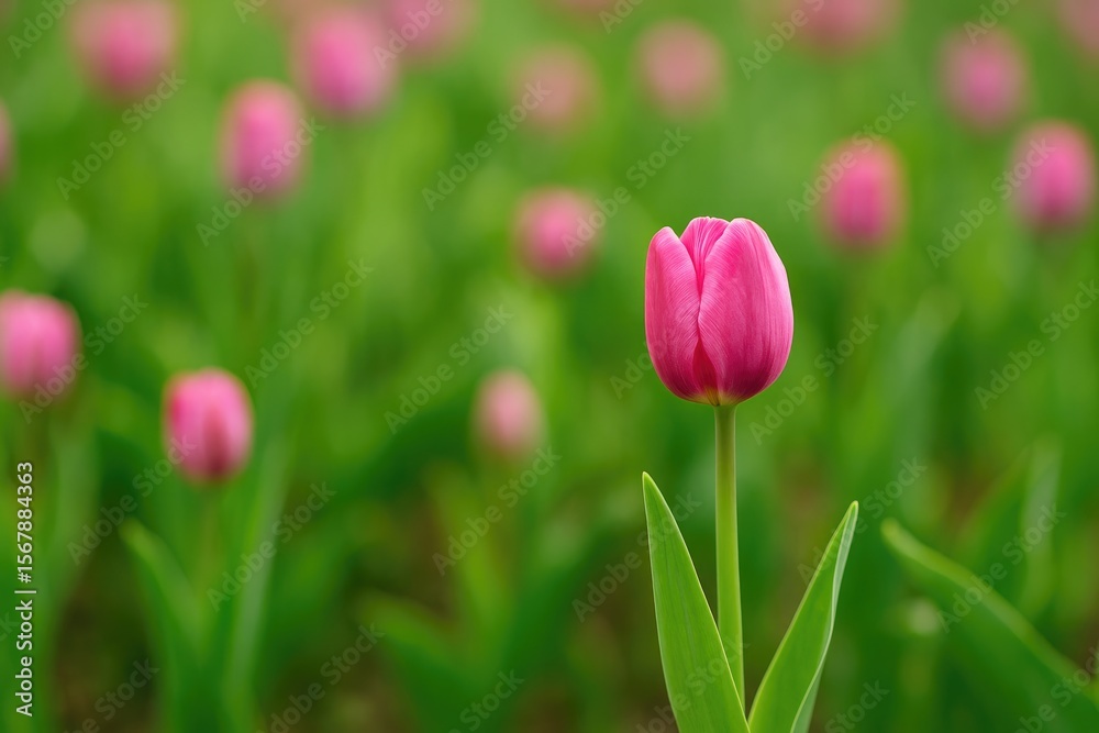 Fototapeta premium Garden tulip with shallow depth of field