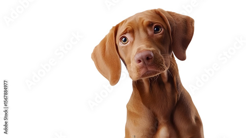 portrait of a dog isolated on white background