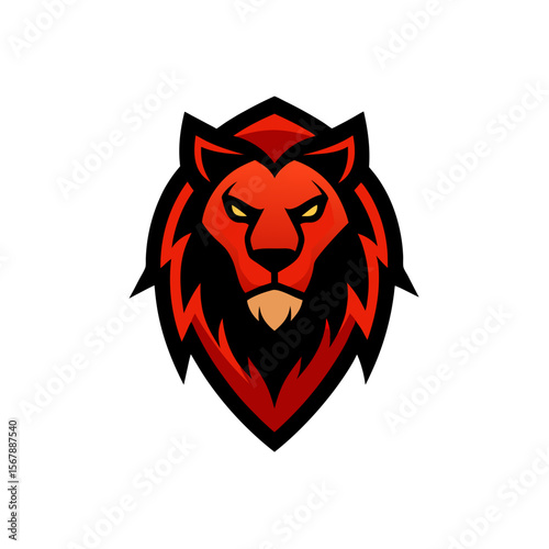 Majestic Lion Head Mascot Logo in Esports Style for Gaming Teams