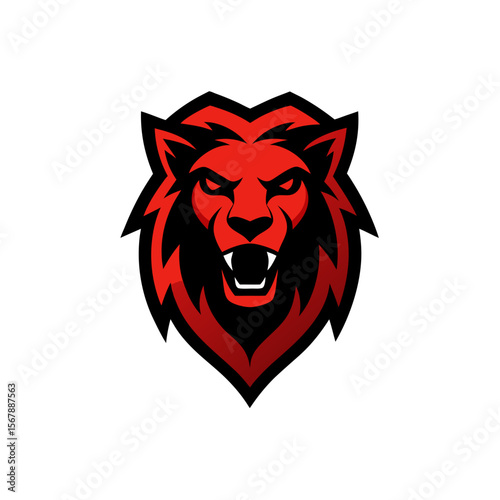 Intense Lion Head Mascot Logo Designed for Esports Style Gaming Teams