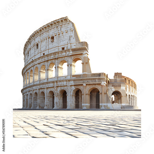 View of famous amphitheater high quality realistic image