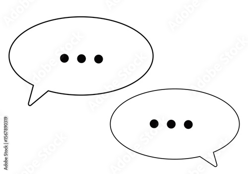 お話し中の吹き出しアイコン