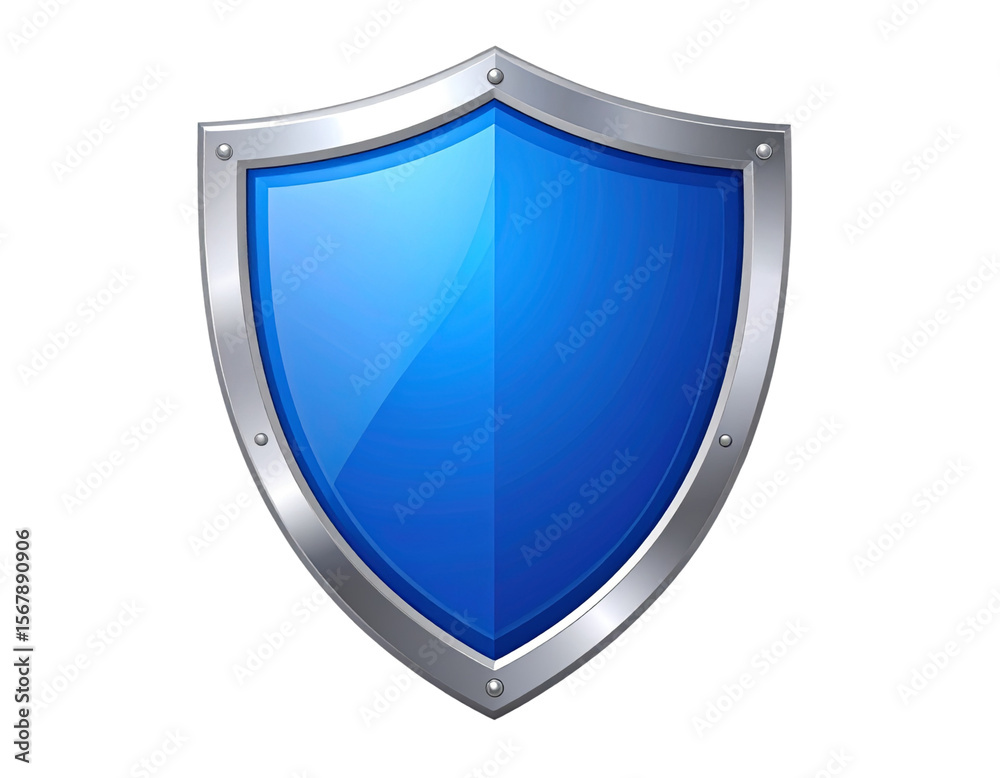 custom made wallpaper toronto digital Blue and Silver Security Shield Icon for Protection and Safety Isolated on Transparent Background PNG