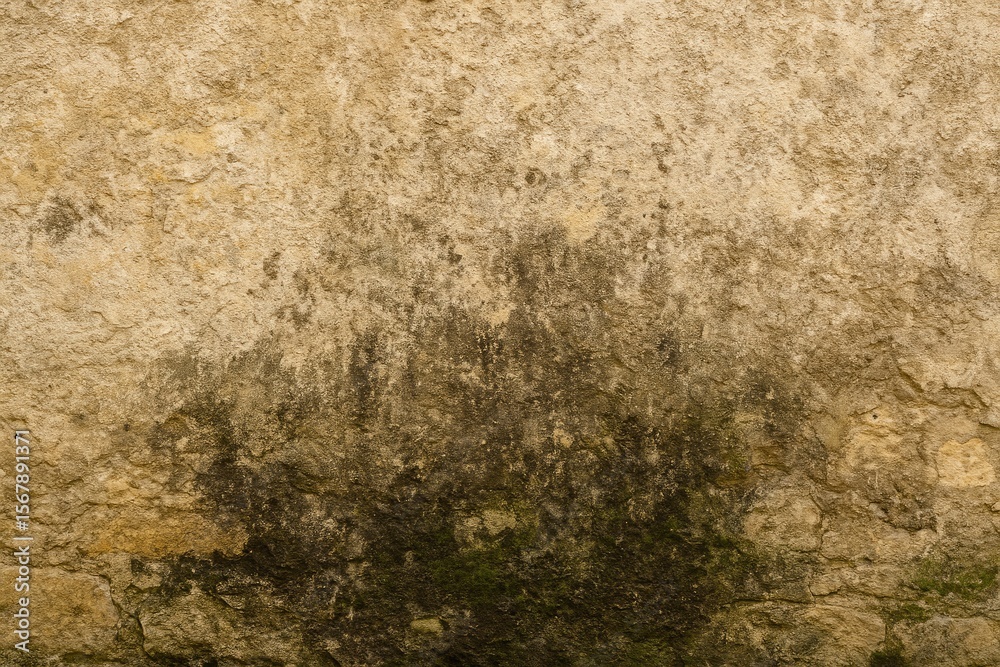 Fototapeta premium Moist and grimy interior wall surface