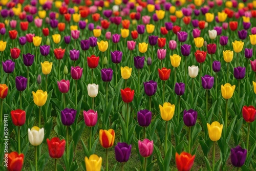 Vibrant Tulip Displays at the Spring Flower Festival