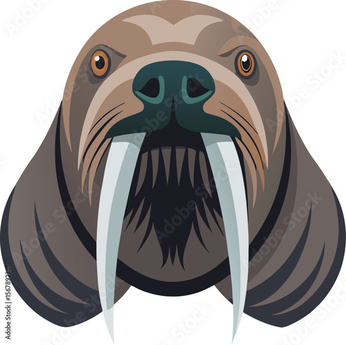 Walrus Face Vector Icon