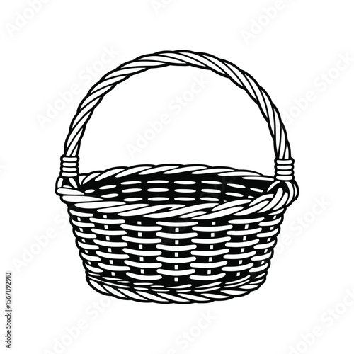 empty wicker basket
