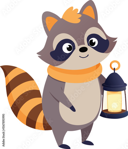  Raccoon Holding Lantern  Right Side